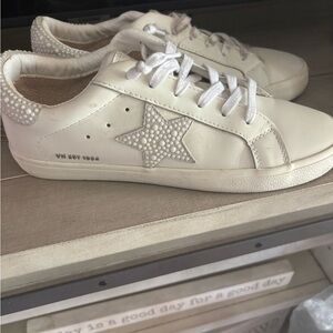 White Star Embellished Sneakers